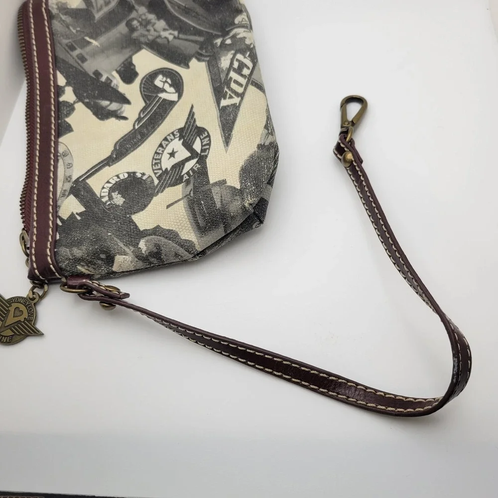 Sydney Love Wristlet Purse "Going Places" Retro Airline Travel Print Charm - Picture 14 of 14